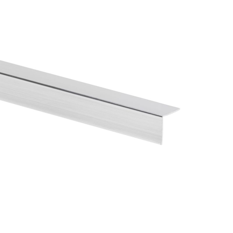 Kątownik PVC szczotkowany folia 2600 x 20 x 20 x 1,5 mm srebrny