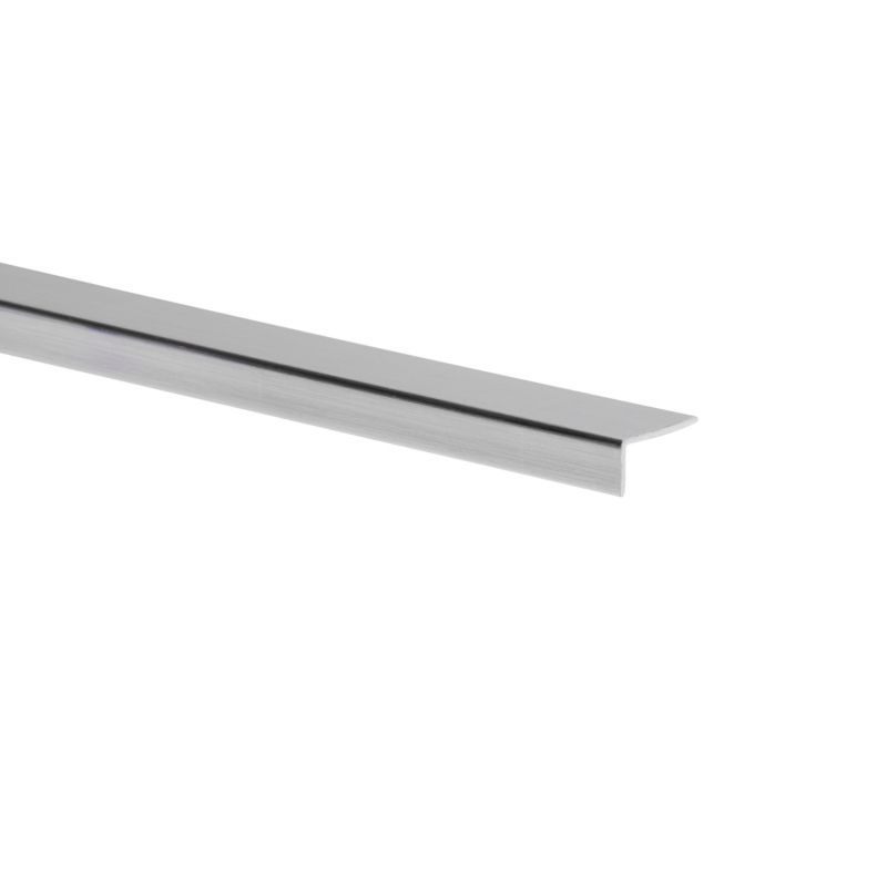 Kątownik PVC szczotkowany folia 1000 x 20 x 10 x 1,5 mm srebrny