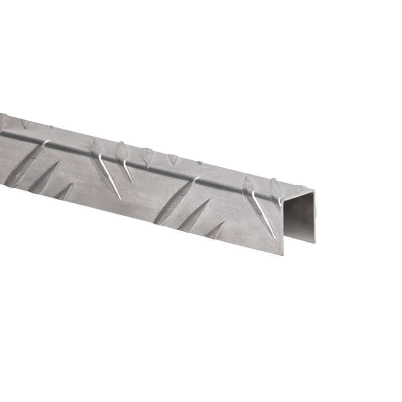 Profil U aluminiowy ryflowany 2000 x 22 x 22 x 1,5 mm kolor naturalny