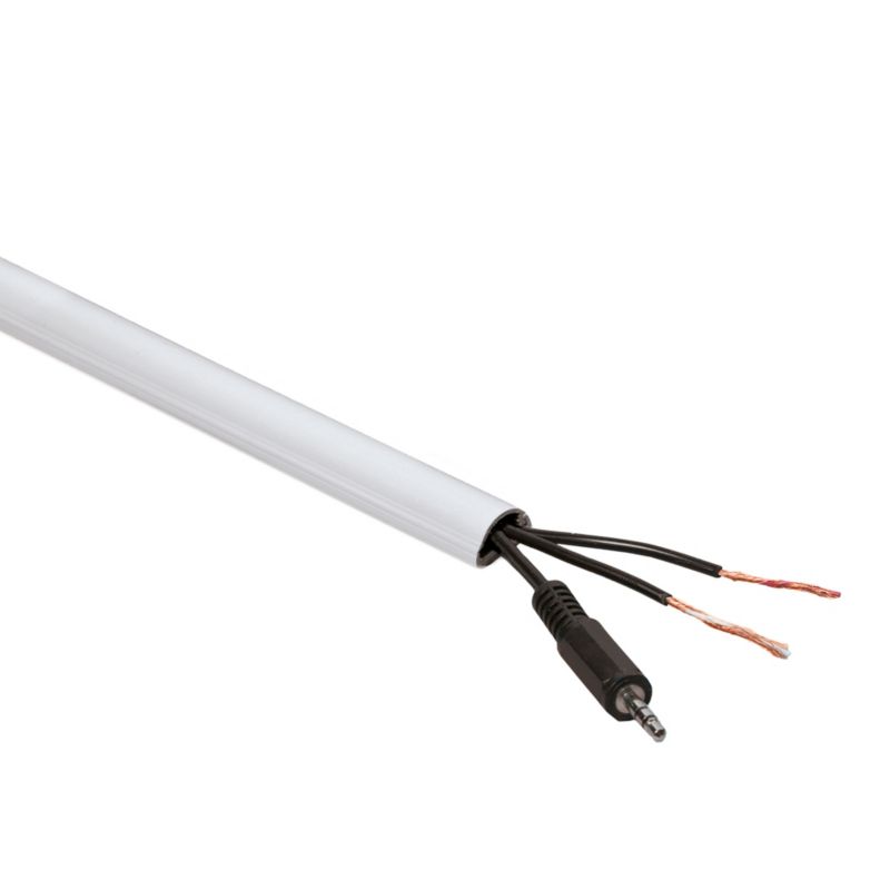 Listwa półokrągła na kable D-line 16 x 8 x 1000 mm biała