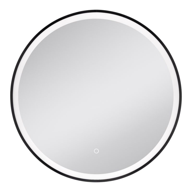 Lustro okrągłe LED GoodHome Cerder 60 cm czarne