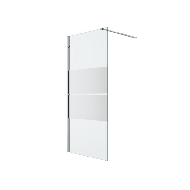 Kabina prysznicowa walk-in GoodHome Ledava 90 cm chrom/szkło lustrzane