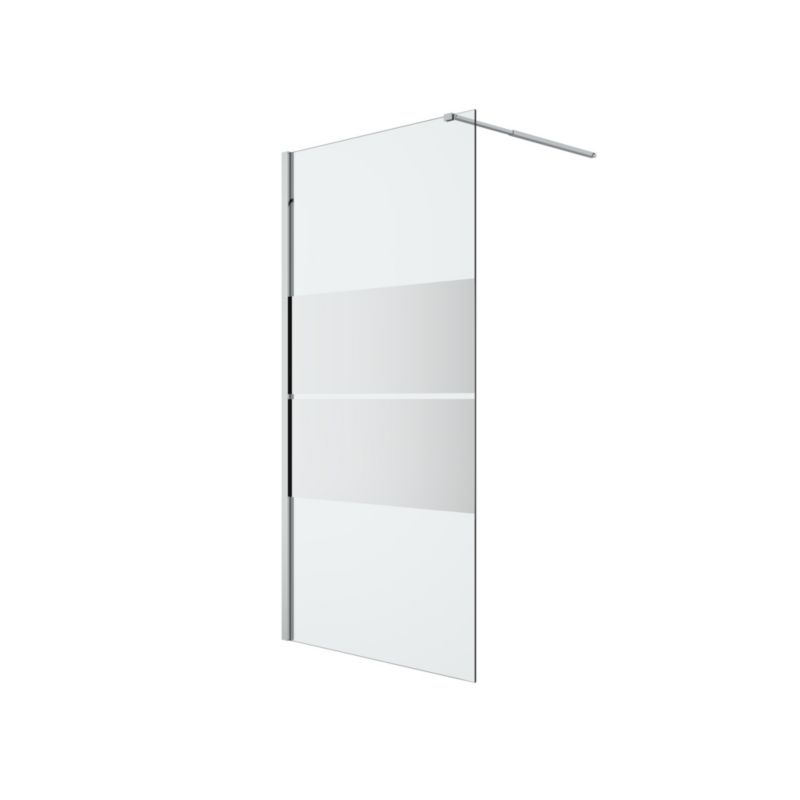 Kabina prysznicowa walk-in GoodHome Ledava 100 cm chrom/szkło lustrzane