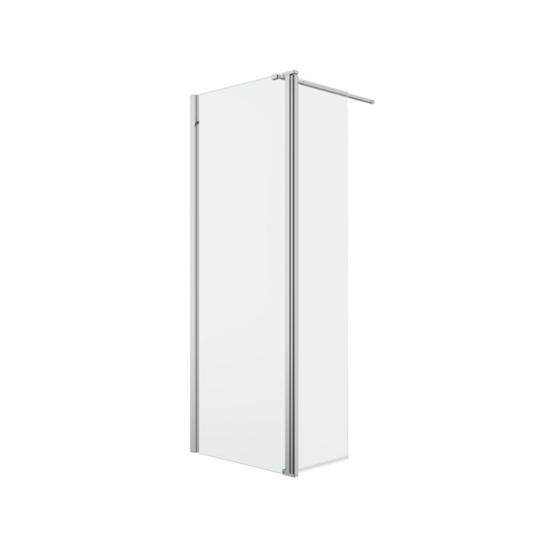 Kabina prysznicowa walk-in GoodHome Ledava 80 + 45 cm chrom/transparentna