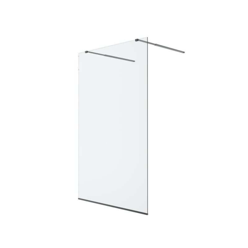Kabina prysznicowa walk-in otwarta GoodHome Ledava 120 cm czarna/transparentna
