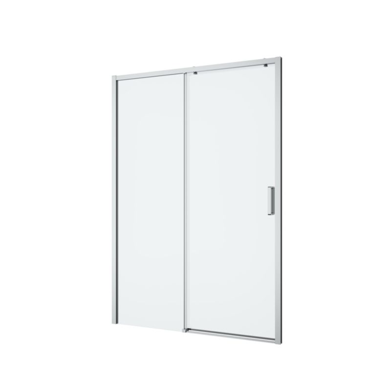 Drzwi prysznicowe przesuwne GoodHome Ledava120 cm bez progu chrom/transparentne