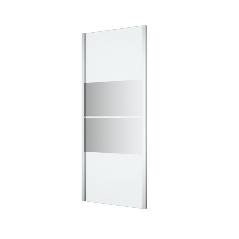 Ścianka prysznicowa GoodHome Ledava 80 cm chrom/szkło lustrzane