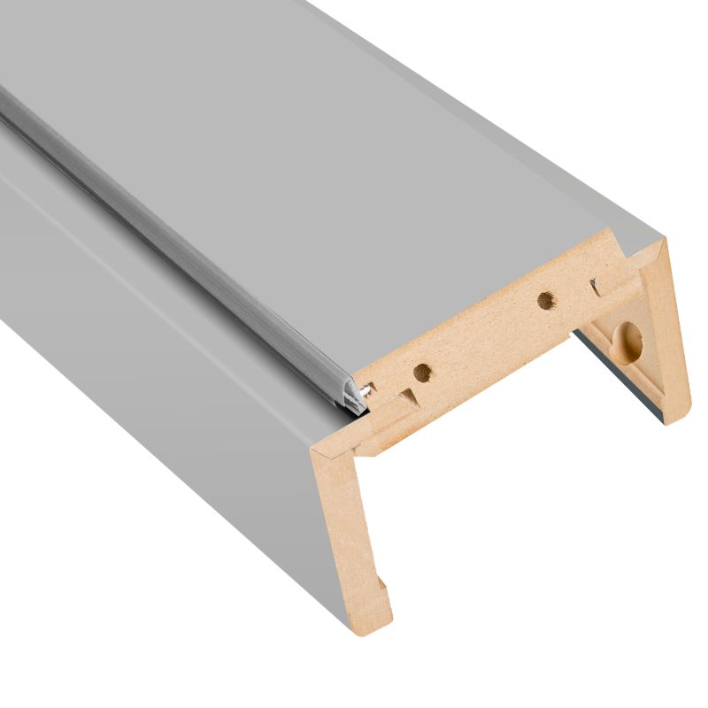 Belka ościeżnicy regulowana Fortia 115-135 mm 8 cm 90 stopni 80 do drzwi bezprzylgowych szara