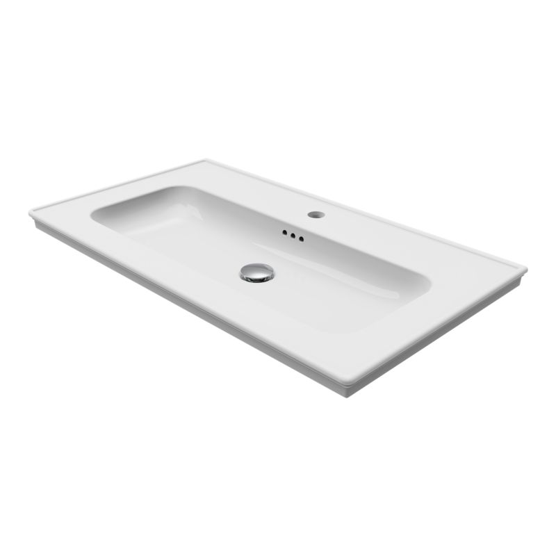 Umywalka konglomeratowa GoodHome Endell 80 cm z syfonem