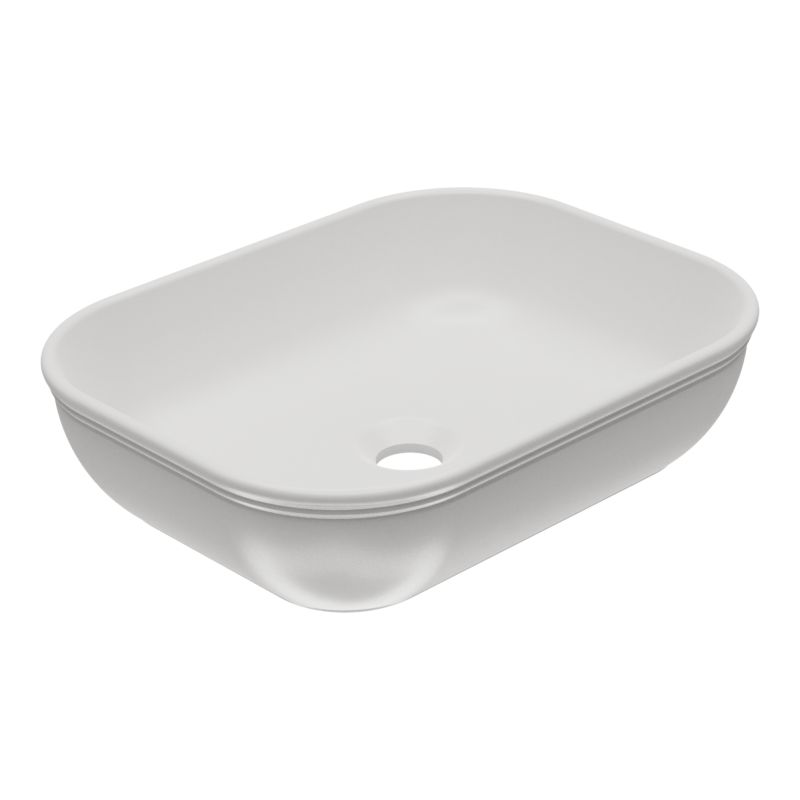 Umywalka nablatowa ceramiczna GoodHome Endell 35 x 45 cm biała