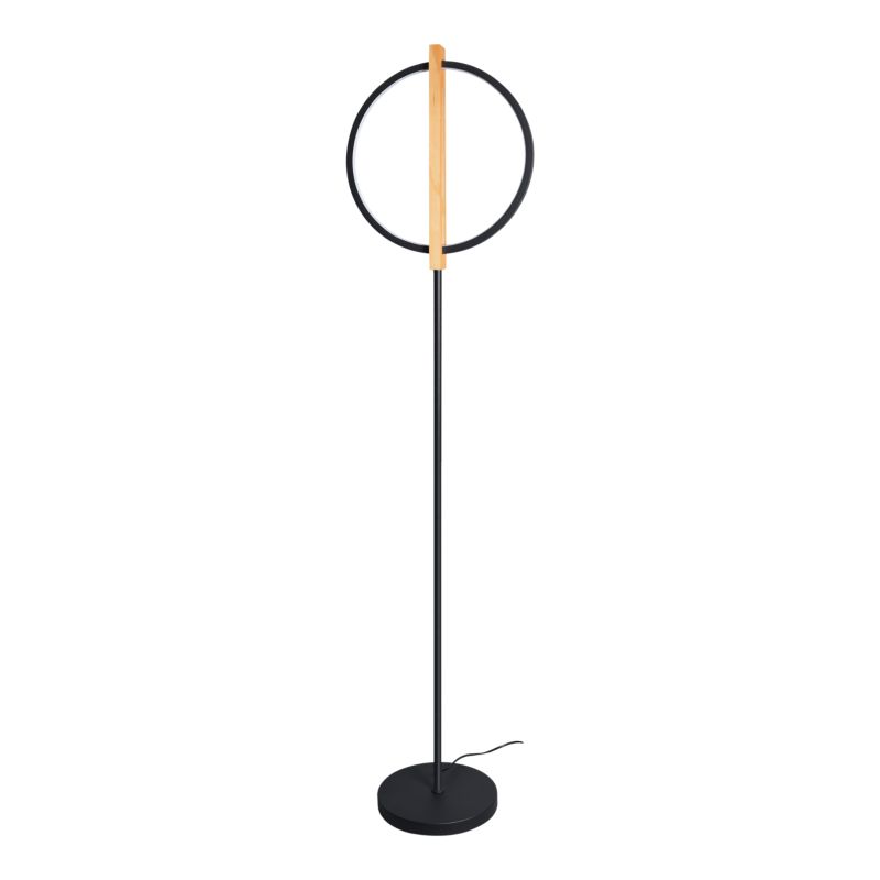Lampa podłogowa GoodHome Shadbush 1600 lm 4000 K czarno drewniana