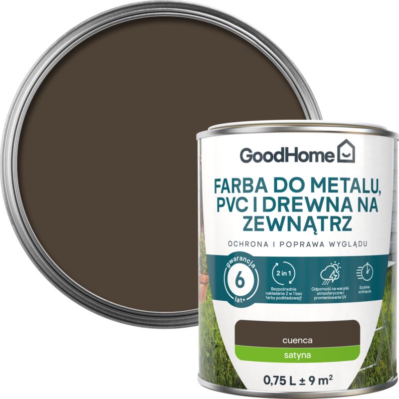 Emalia do drewna i metalu GoodHome zewnętrzna suenca 0,75 l