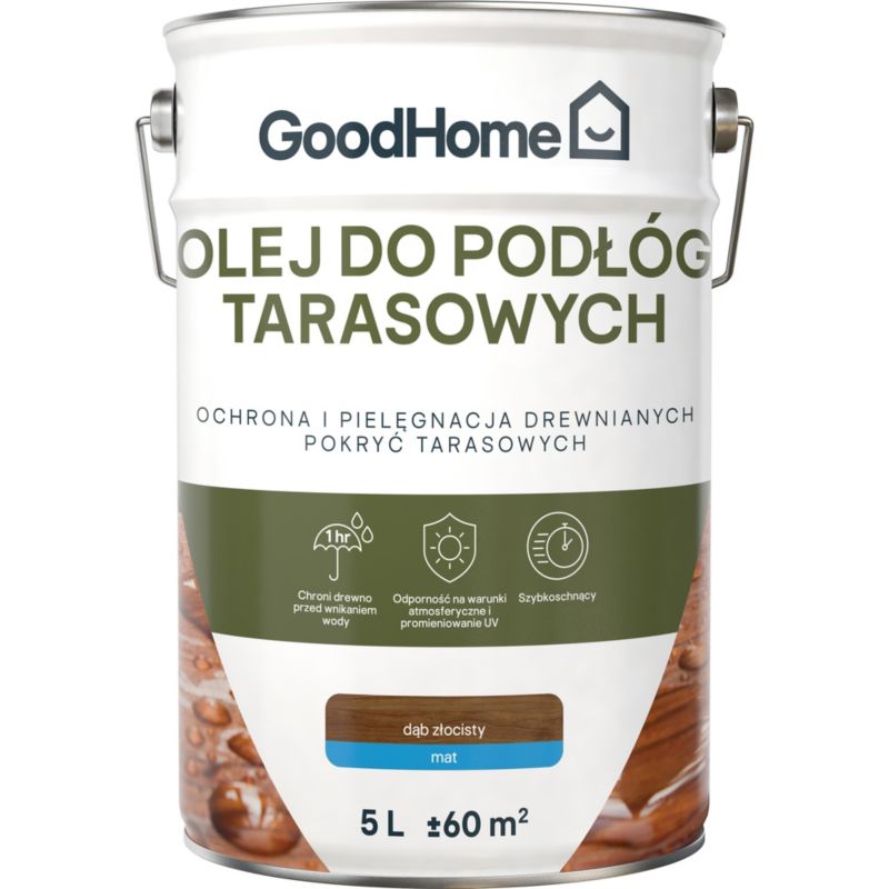 Olej do tarasów GoodHome dąb złocisty 5 l