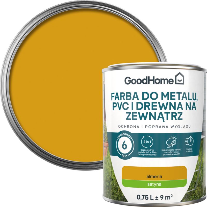 Emalia do drewna i metalu GoodHome zewnętrzna almeria 0,75 l
