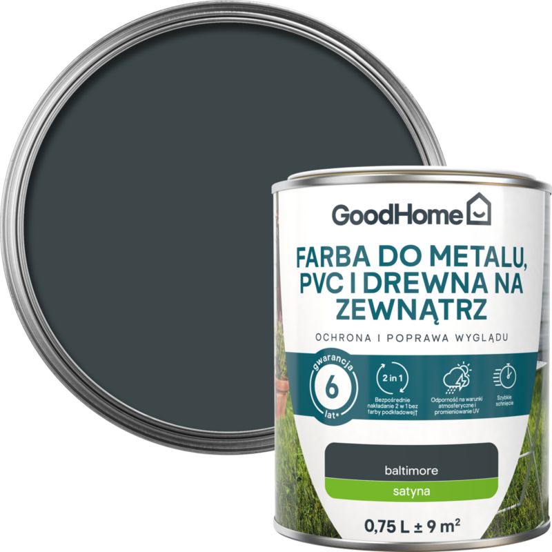 Emalia do drewna i metalu GoodHome zewnętrzna baltimore 0,75l