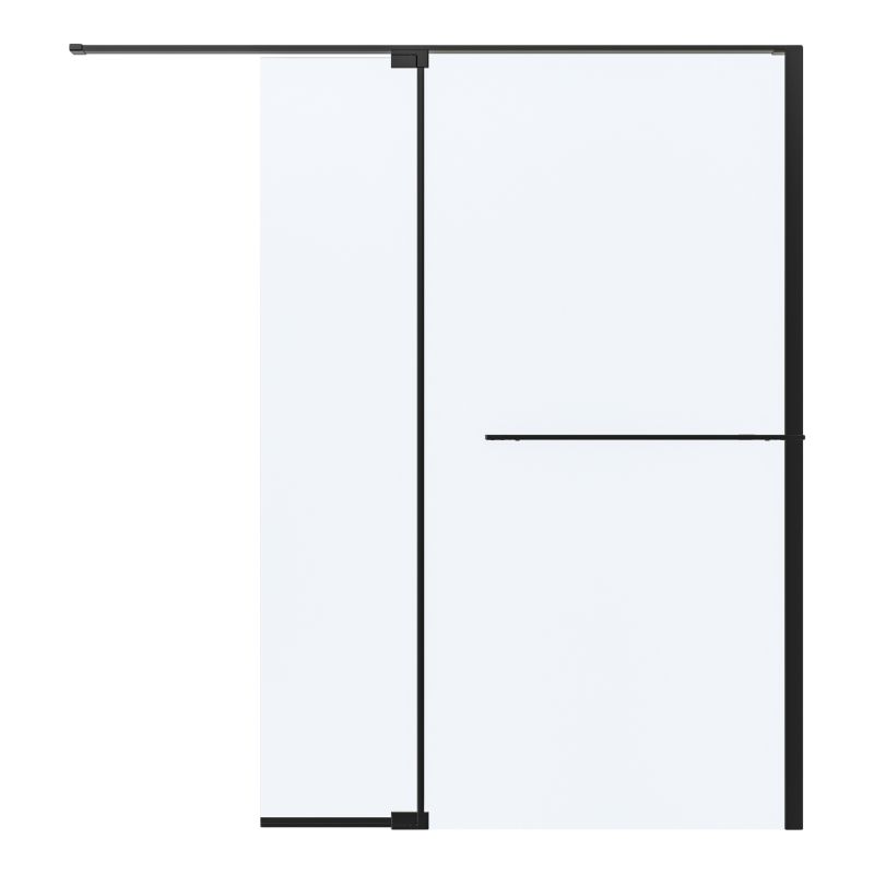 Kabina prysznicowa walk-in GoodHome Evanna 140 cm z półką czarna /transparentne