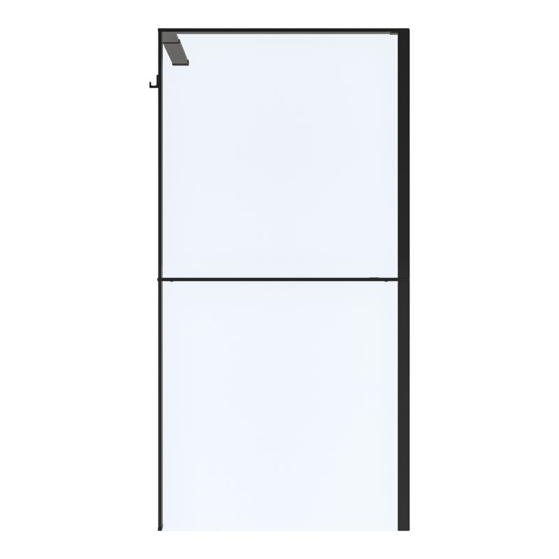 Kabina prysznicowa walk-in GoodHome Evanna 140 cm z półką czarna/transparentna