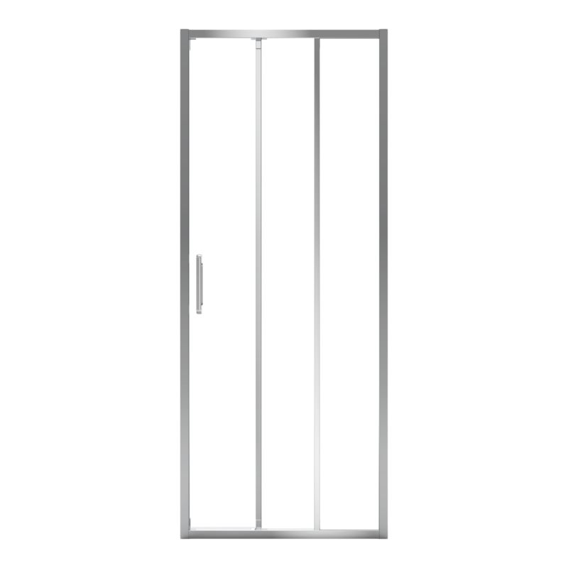 Drzwi prysznicowe przesuwne trójdzielne GoodHome Maza 90 cm chrom/transparentne