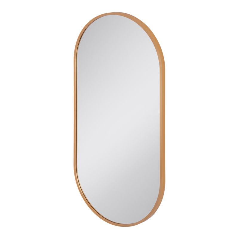 Lustro owalne GoodHome Tisa Slim 40 x 80 cm złote