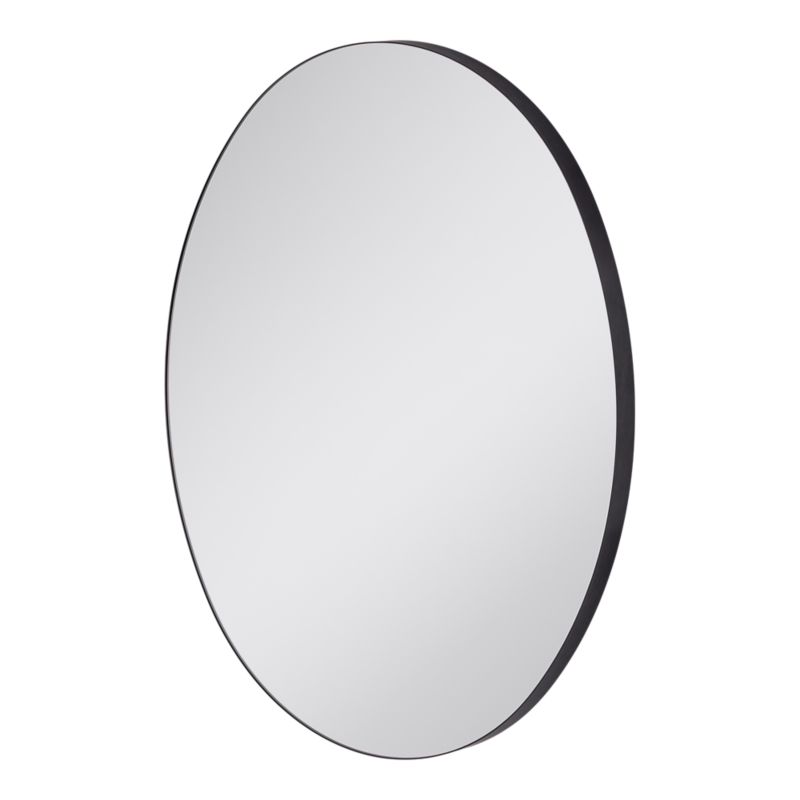 Lustro owalne GoodHome Tisa Slim 60 x 74 cm czarne