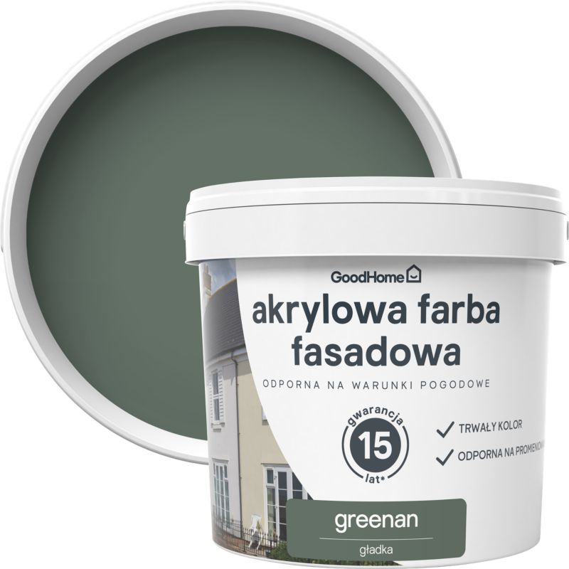 Farba elewacyjna GoodHome akrylowa greenan 5 l