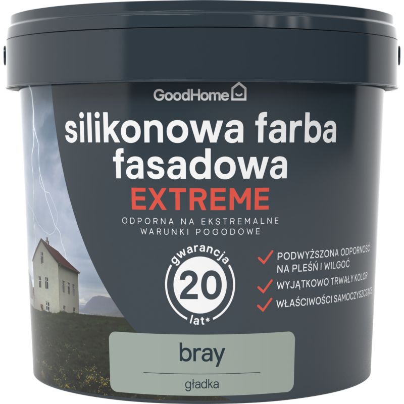 Farba elewacyjna GoodHome silikonowa bray 5 l