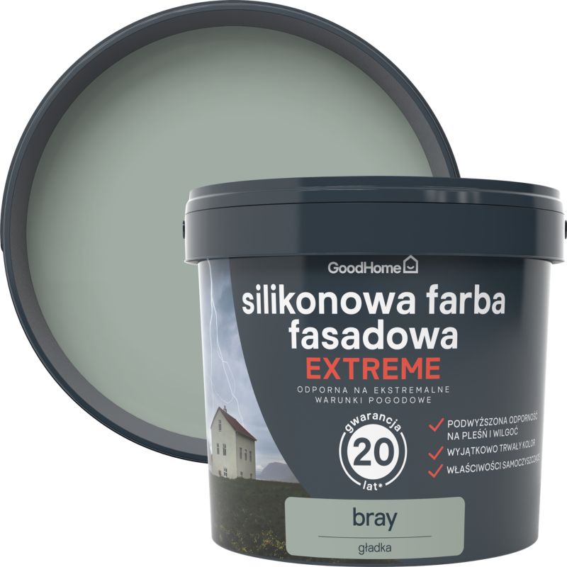 Farba elewacyjna GoodHome silikonowa bray 5 l