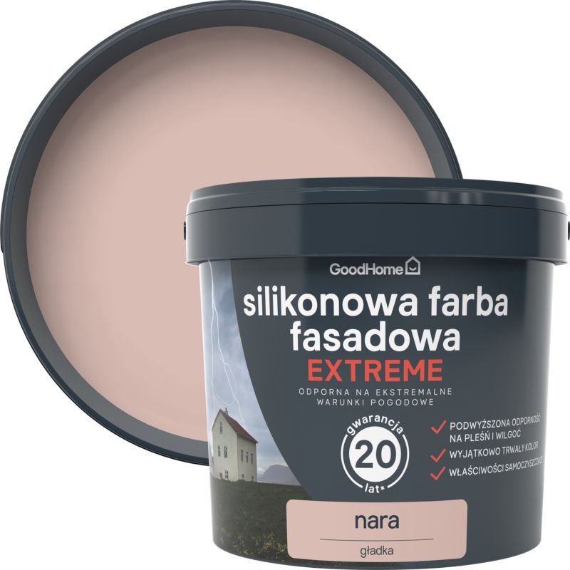 Silikonowa farba fasadowa GoodHome Extreme nara 5 l