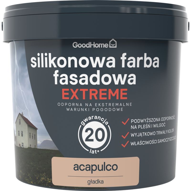 Farba elewacyjna GoodHome silikonowa acapulco 5 l