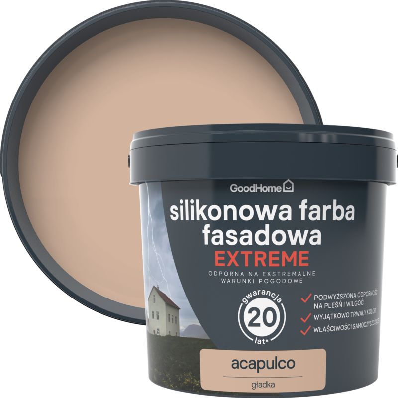 Farba elewacyjna GoodHome silikonowa acapulco 5 l