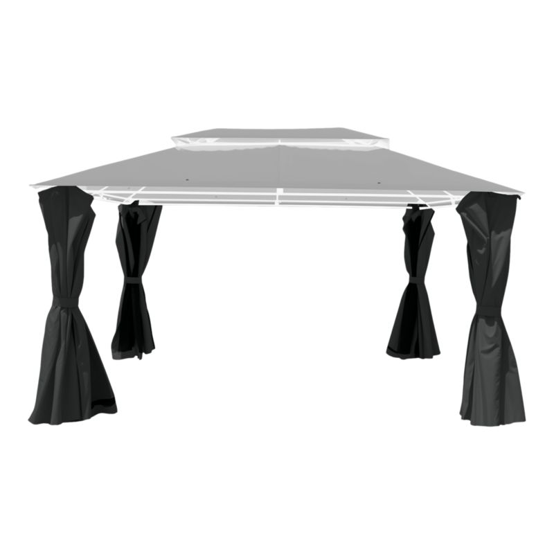 Ścianki do pawilonu GoodHome Thar 3 x 4M antracyt