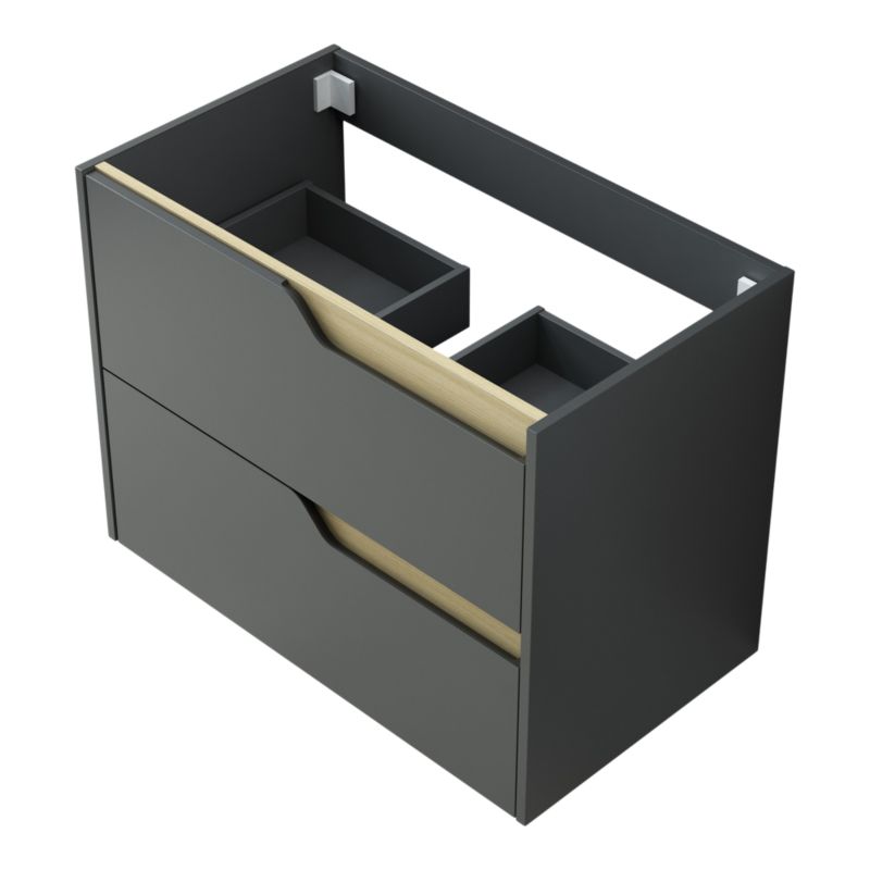 Szafka pod umywalkę Tolima wisząca 80 cm czarna