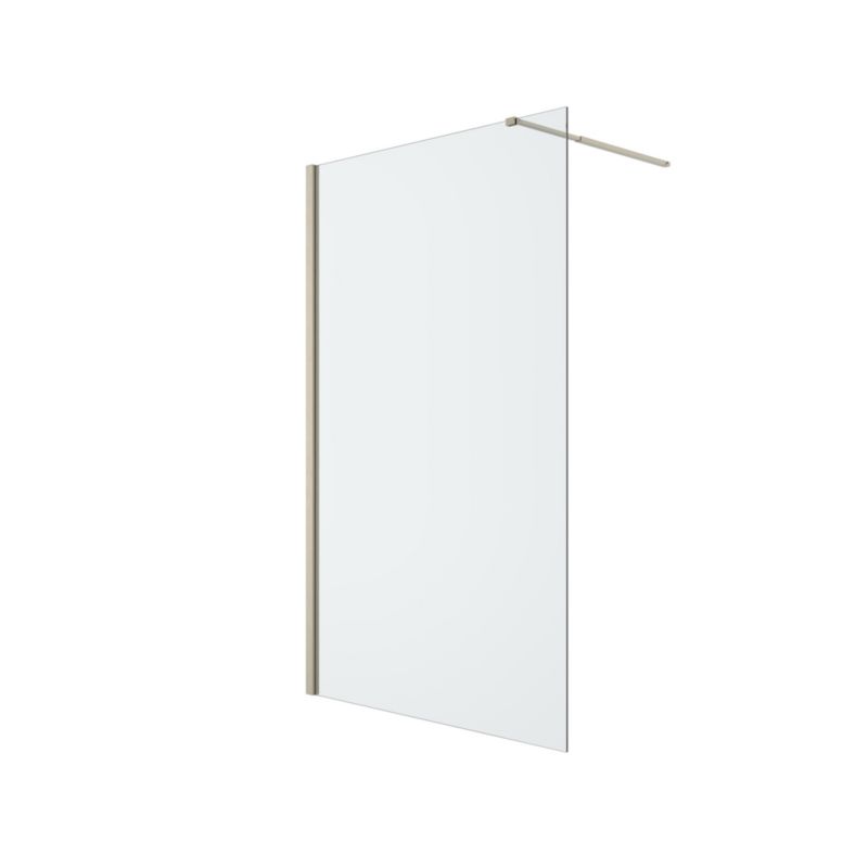 Kabina prysznicowa walk-in GoodHome Ledava 120 cm złoto szczotkowane/transparentna