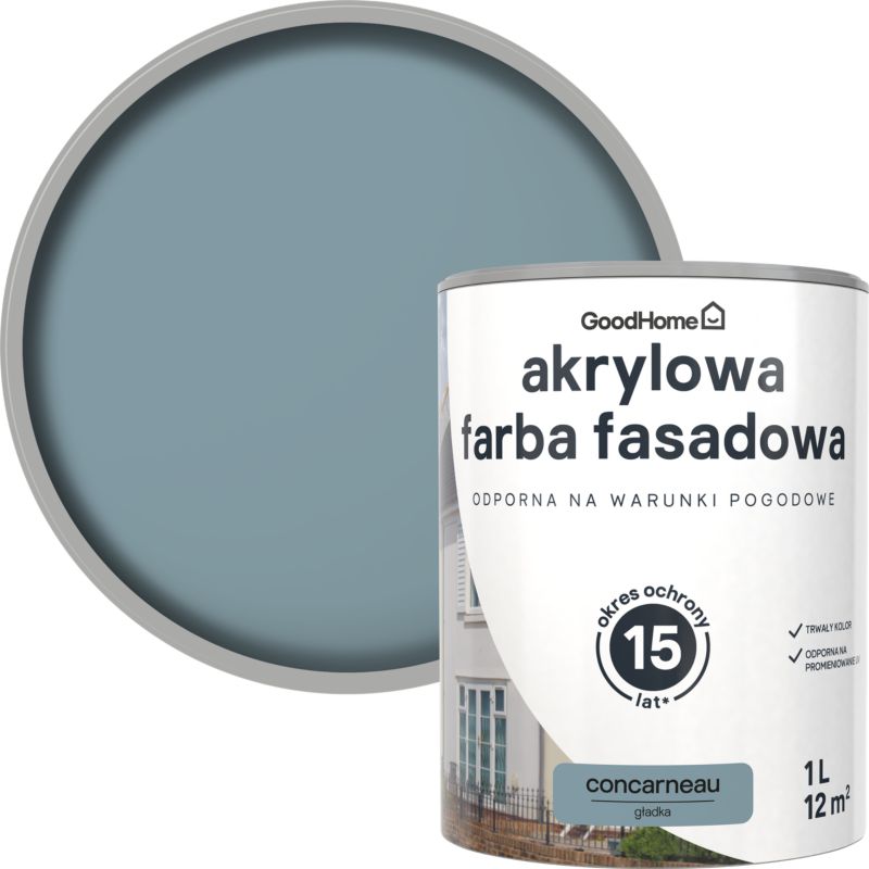 Farba elewacyjna GoodHome corcarneau 1 l