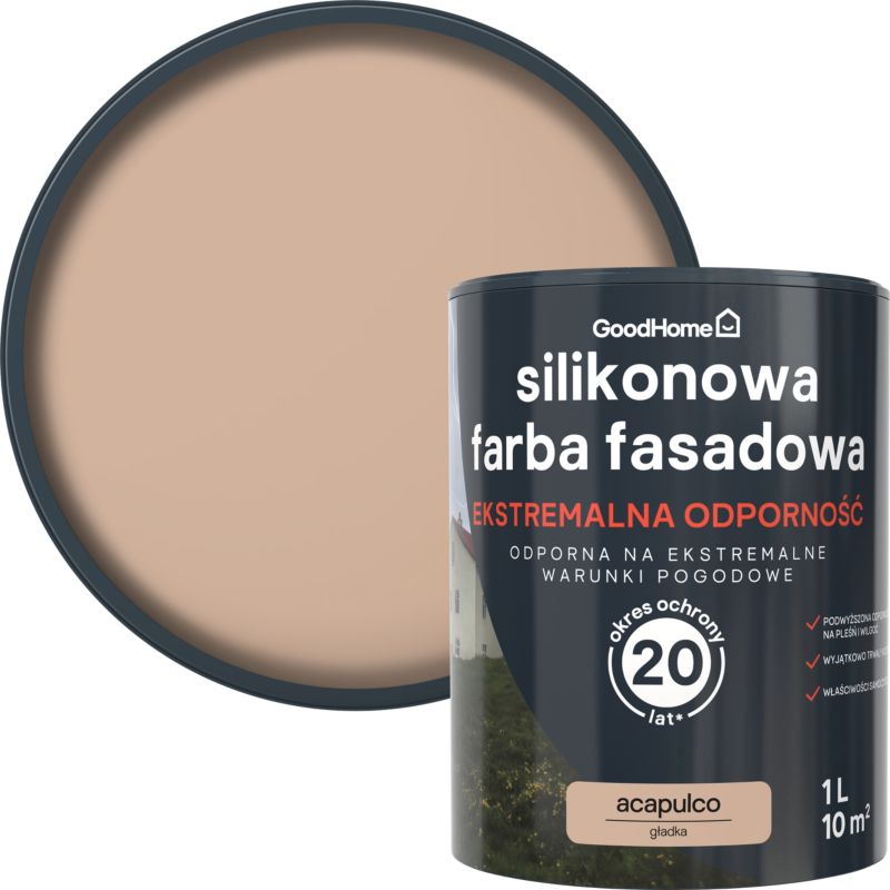Farba elewacyjna GoodHome Premium acapulco 1 l