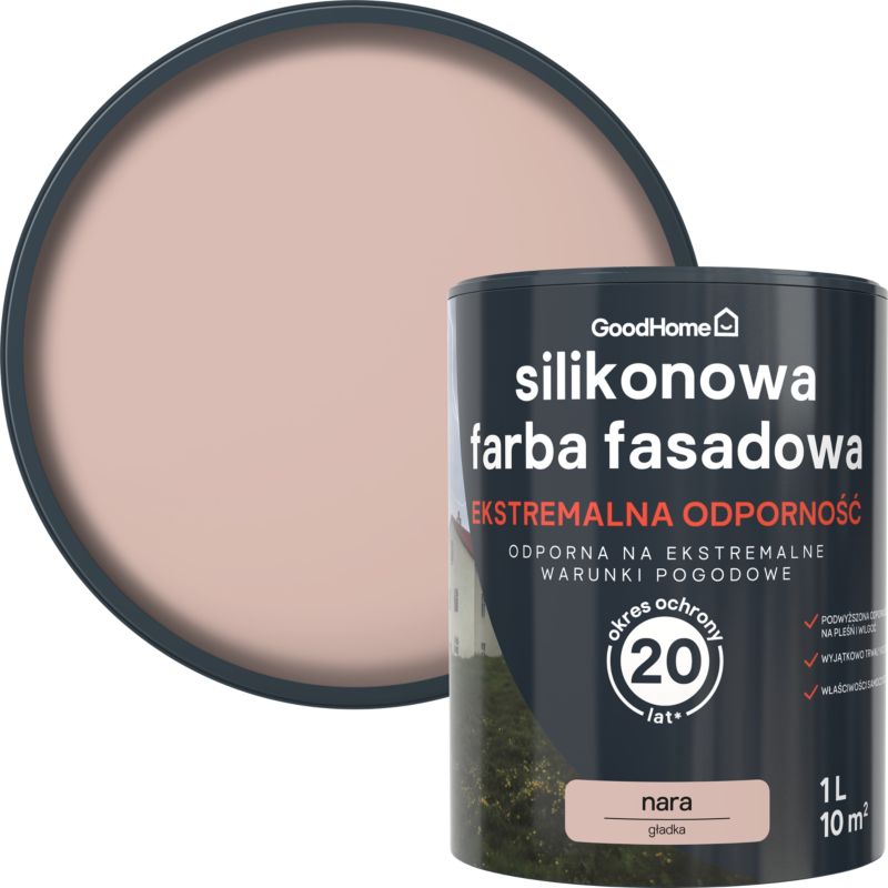 Farba elewacyjna GoodHome Premium nara 1 l