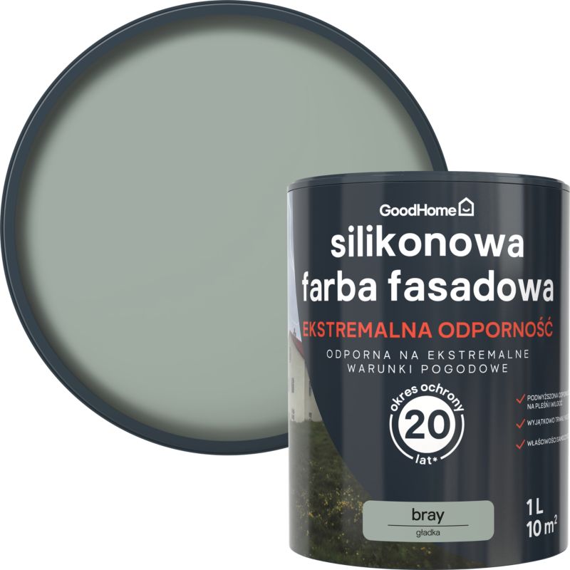 Farba elewacyjna GoodHome Premium bray 1 l