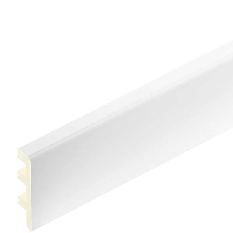Listwa spieniana PVC 65 mm biała