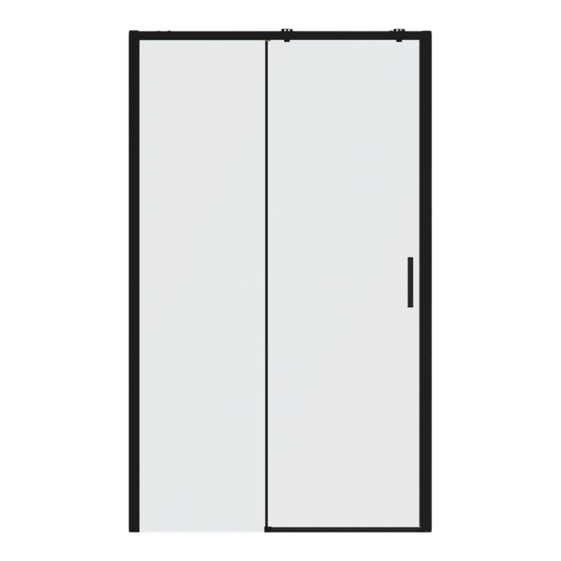 Drzwi prysznicowe przesuwne Ledava 120 cm czarne / transparentne