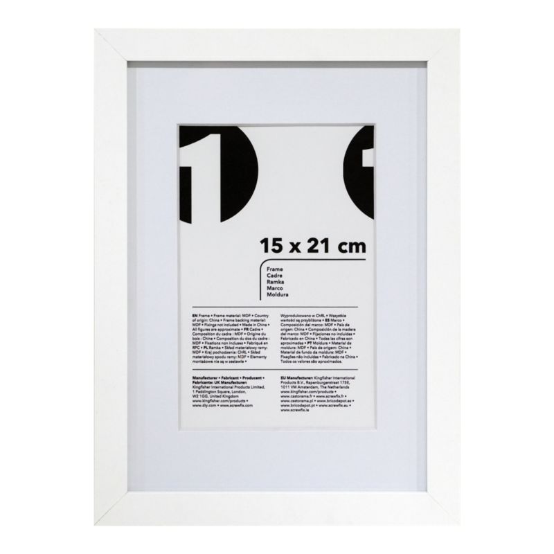 Ramka na zdjęcia OPP 15 x 21 cm biały mat