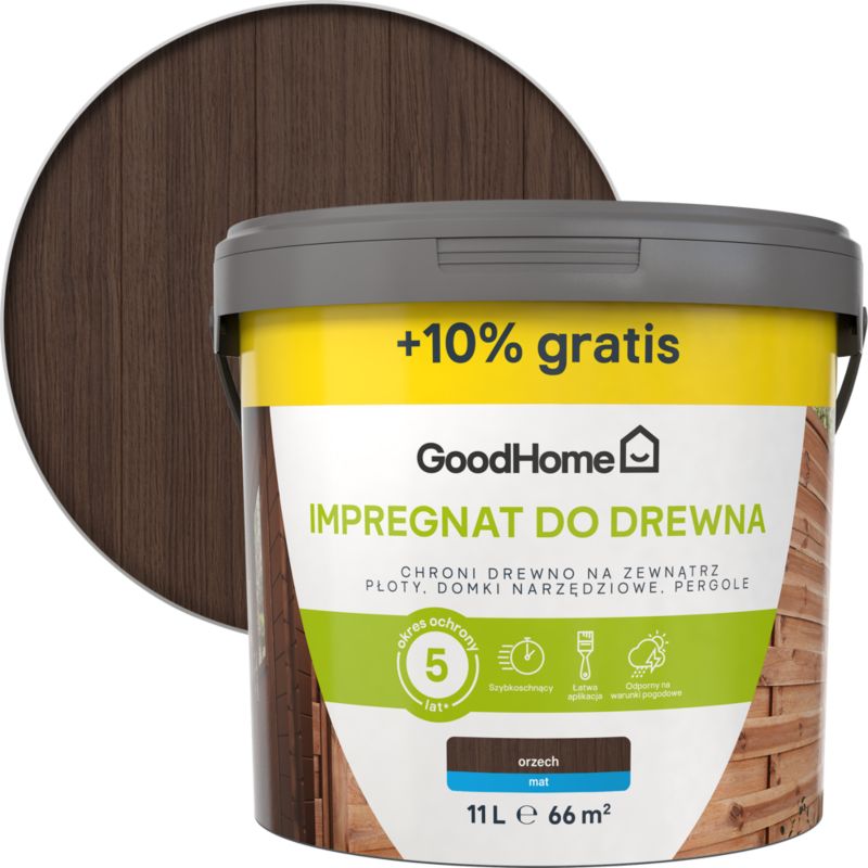 Impregnat do drewna GoodHome Orzech 10 l + 10%