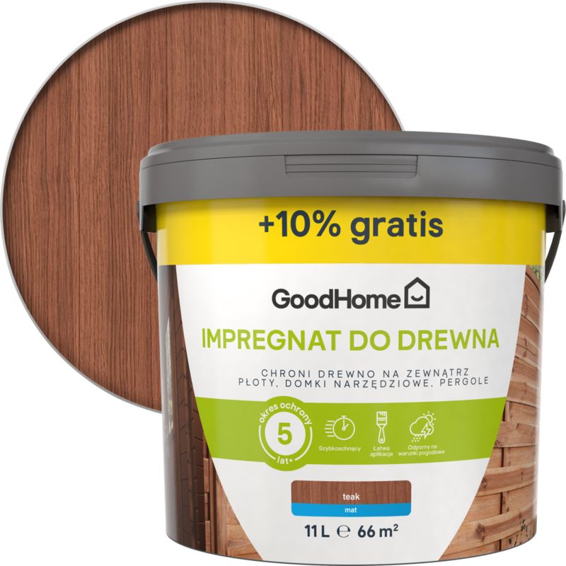 Impregnat do drewna GoodHome Tik 10 l + 10%