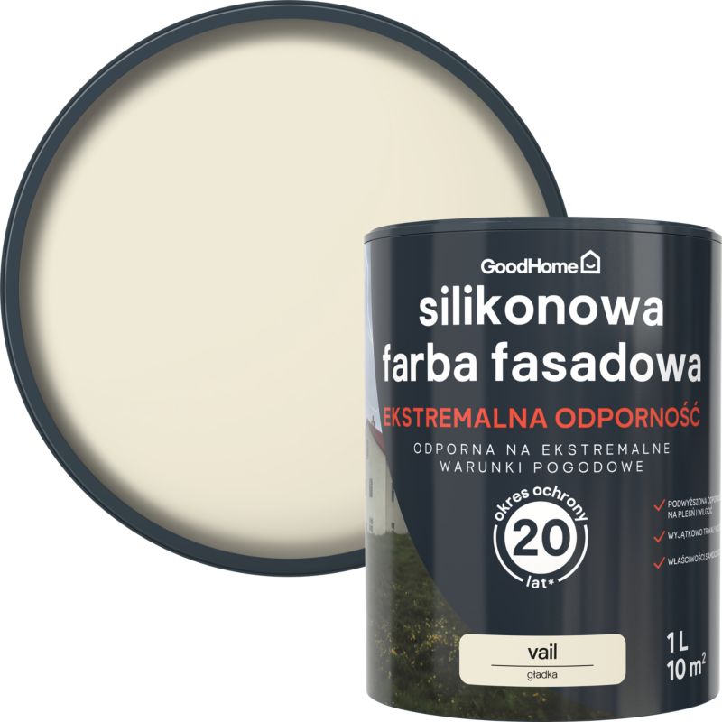 Farba elewacyjna GoodHome Premium vail 1 l