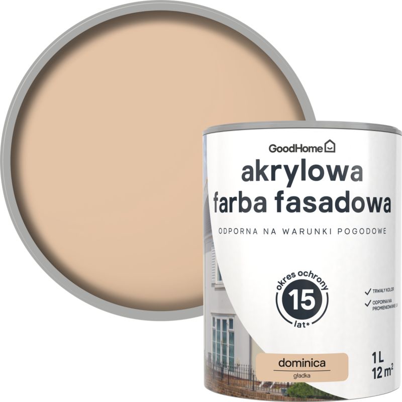 Farba elewacyjna GoodHome dominica 1 l