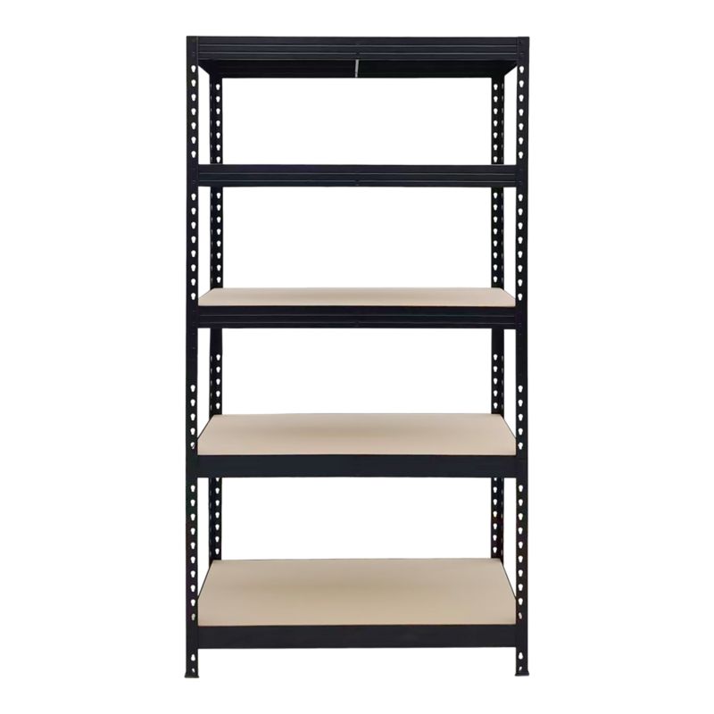 Regał metalowy GoodHome Rand 180 x 97 x 40 cm 5 półek 250 kg czarny