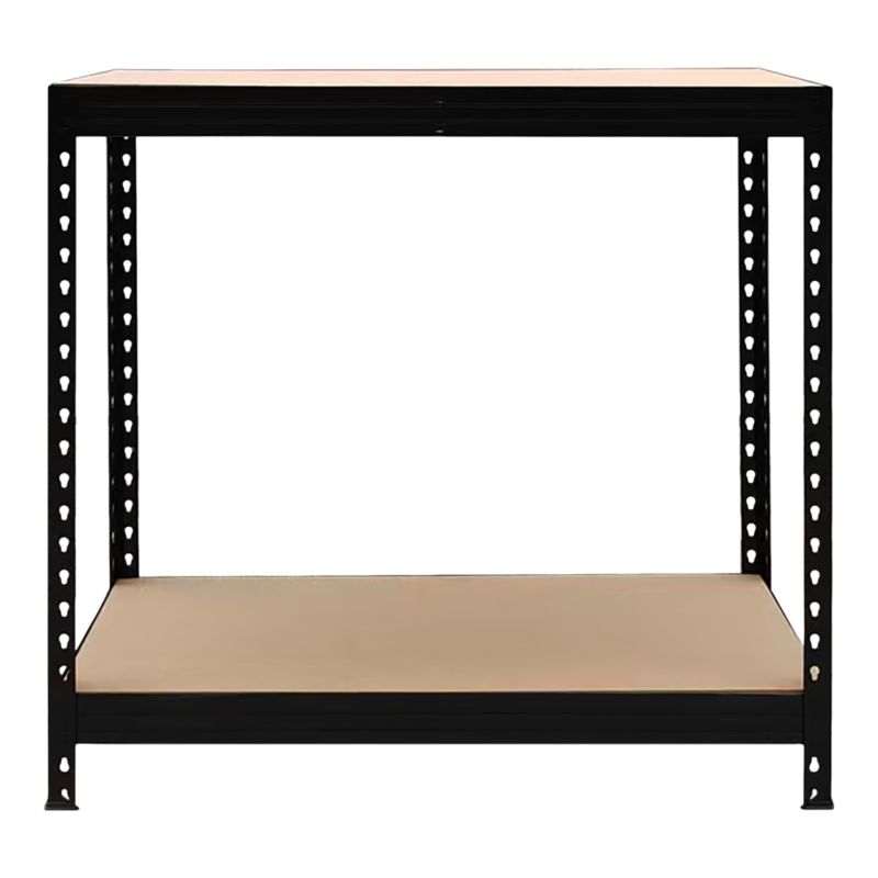Regał metalowy GoodHome Rand 90 x 97 x 40 cm 2 półki 250 kg czarny