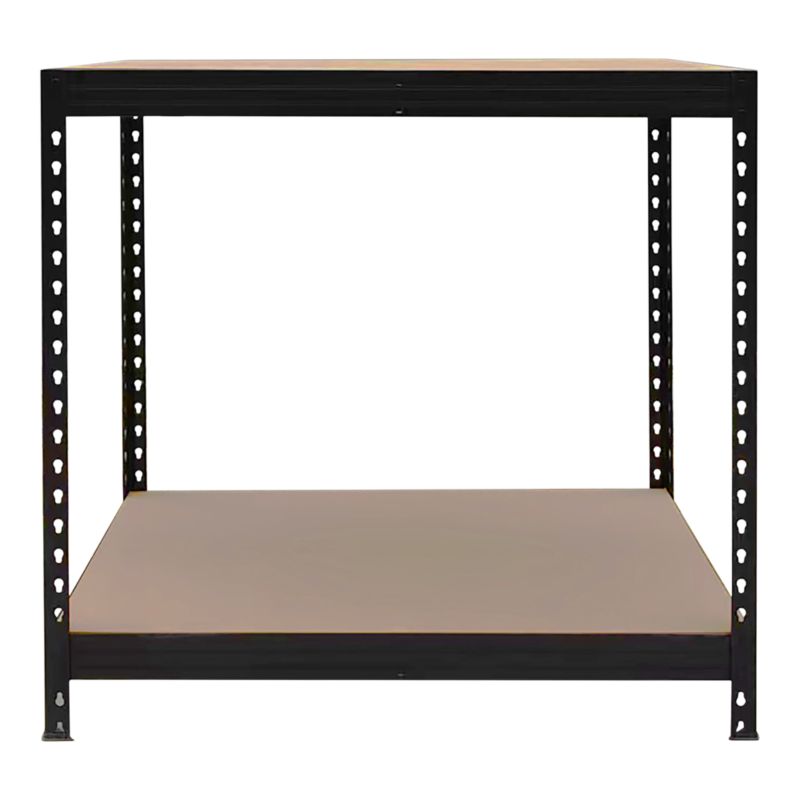 Regał metalowy GoodHome Rand 90 x 90 x 60 cm 2 półki 250 kg czarny