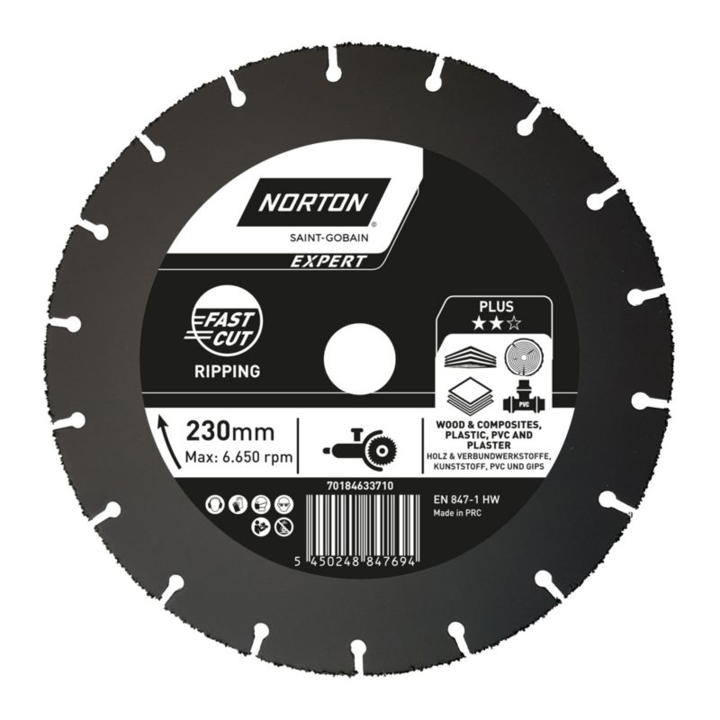 Tarcza do cięcia Norton Expert multi węglikowa 230 mm