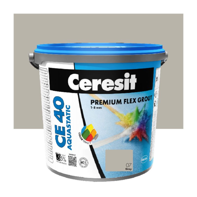 Fuga elastyczna Ceresit CE 40 Aquastatic szara 5 kg