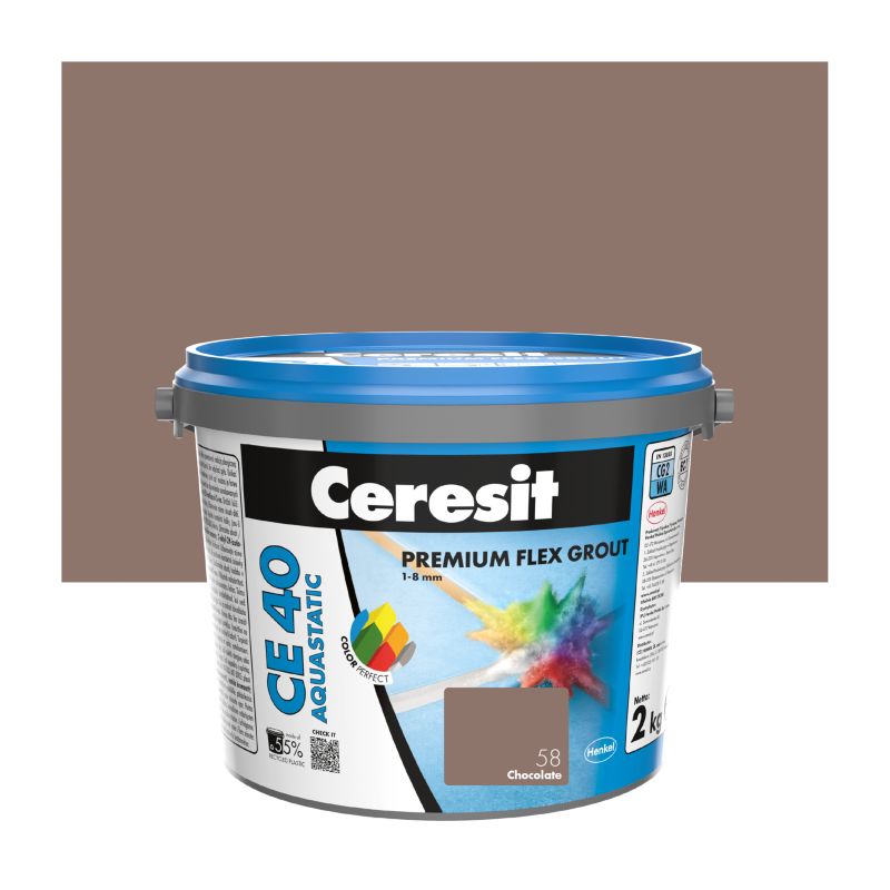 Fuga elastyczna Ceresit CE 40 Aquastatic ciemnobrązowa 2 kg
